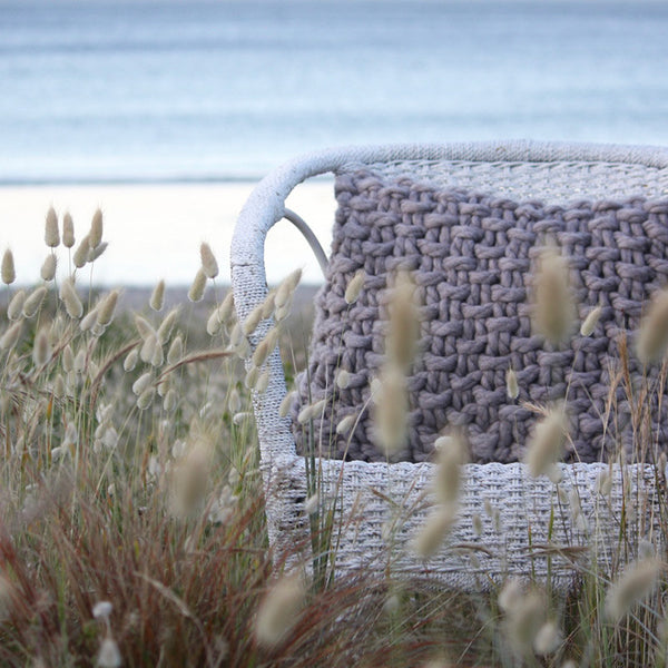 Palm Beach Hand Knitted Cushion - The Barnacle